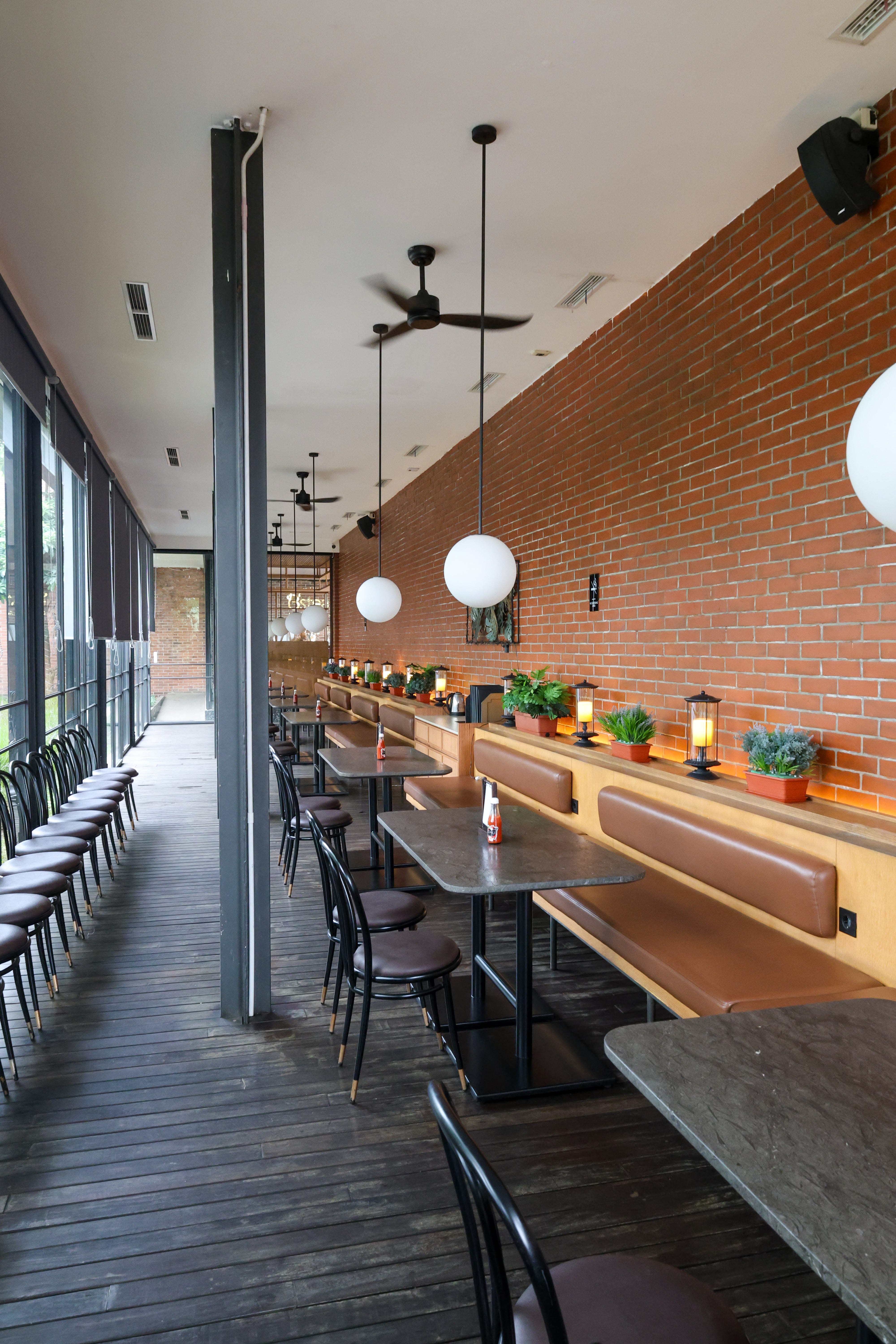 Restaurant wood flooring