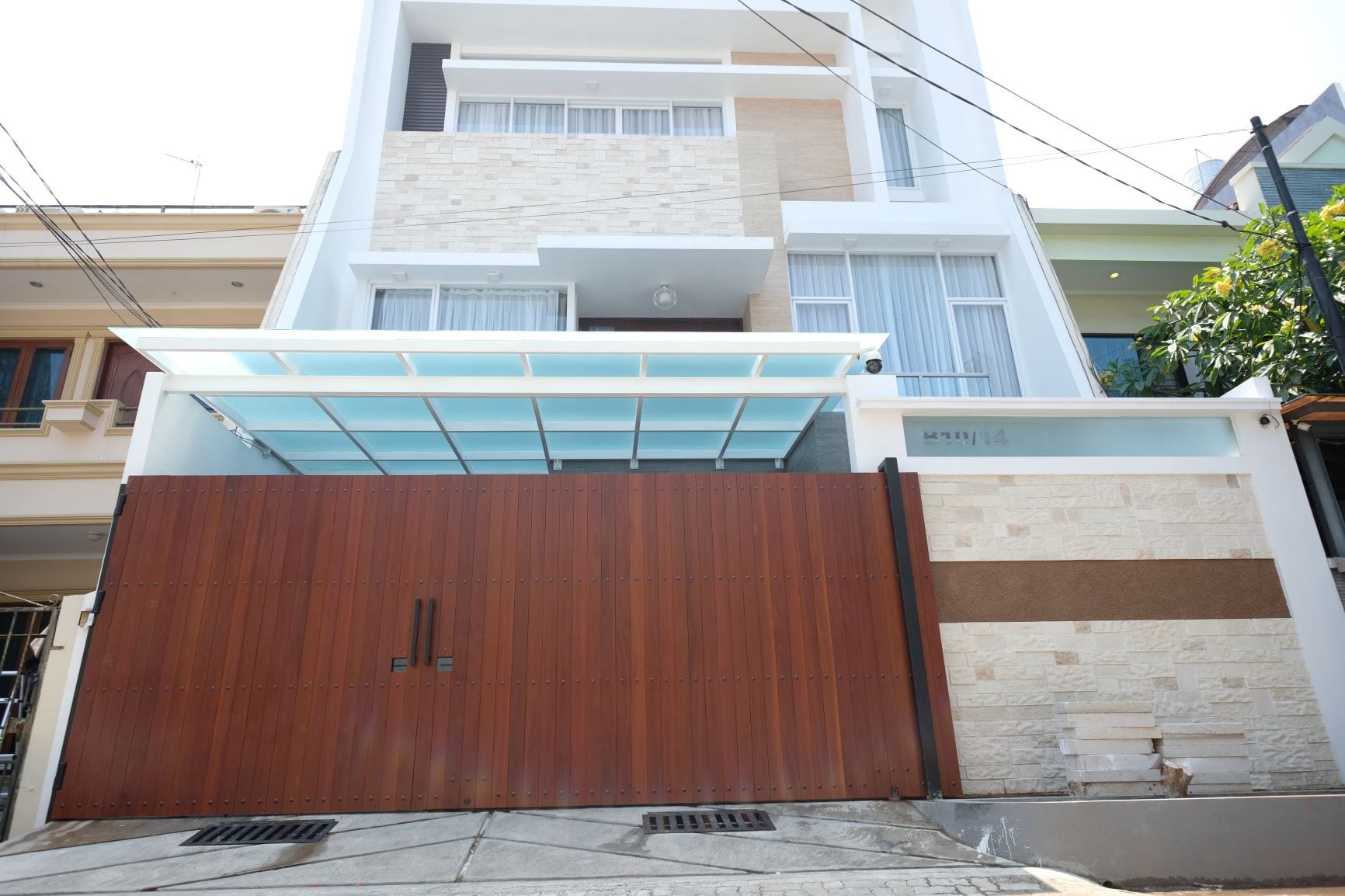 Wood fence installation
